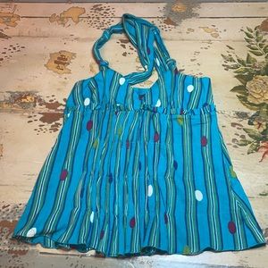 {Marc Jacobs} Teal Dotted Top